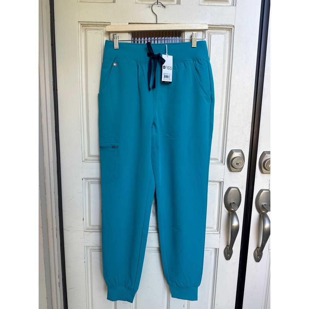 FIGS Zamora High Waisted Jogger Scrub Pants Teal PO 6224 Size Small